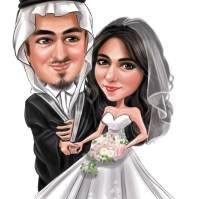 Wedding Caricature in Dubai